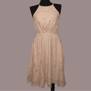 Light Blush Pink Sleeveless Dress|With Pockets